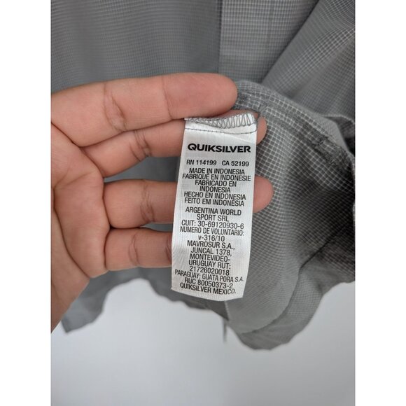 Quiksilver Waterman Button Up Shirt Men 2XL Check Outdoor Coastal Surfer Casual - Picture 9 of 11